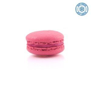 מקרון ורוד ממולא 45 מ"מ - בטעם פטל - 12 יח' במגש - מספר 909