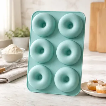 תבנית סיליקון איכותית לאפייה דונאטס טורקיז