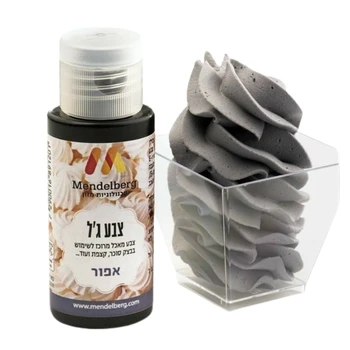 צבע מאכל ג'ל אפור מנדלברג 32 מ"ל