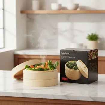 סיר אידוי מבמבוק סט של 2 חלקים