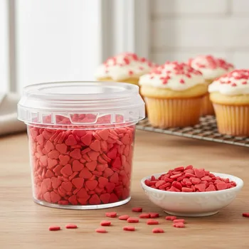 סוכריות לקישוט בצורות - לב אדום קטן - 70 גרם