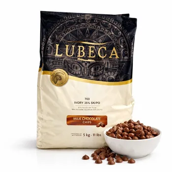 שוקולד לובקה חלב מטבעות 35% - 5 ק"ג