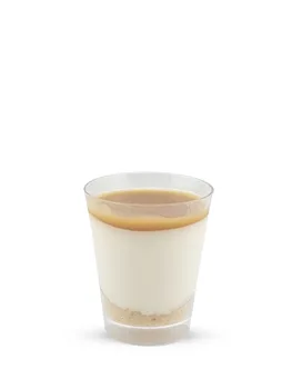 כוס ממולאת קרמו שוקולד לבן עם ציפוי קרמל - 9 יח באריזה