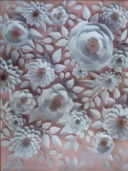 טפט מדבקה לכיסוי משטח עוגה 35*35 ורדים לבנים