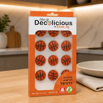 קישטט בצק כדורסל -ללא גלוטן
