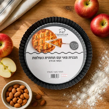 תבנית פאי עם תחתית נשלפת בקוטר 26 ס"מ