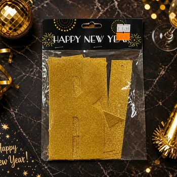 שרשרת אותיות מוזהבות HAPPY NEW YEAR