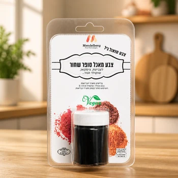 צבע מאכל סופר שחור לצביעת צימקאו, שוקולד ועוד.. 35 סמ"ק