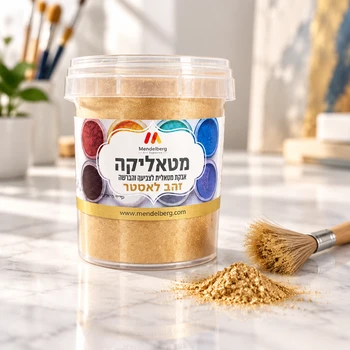 אבקה מטאלית לאיבוק והברשה - זהב לאסטר 100 סמ"ק